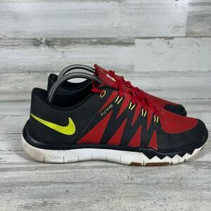 Nike Men's Free Trainer 5.0 V6‎ 719922 670 Running Shoes Black Red Size 8 US